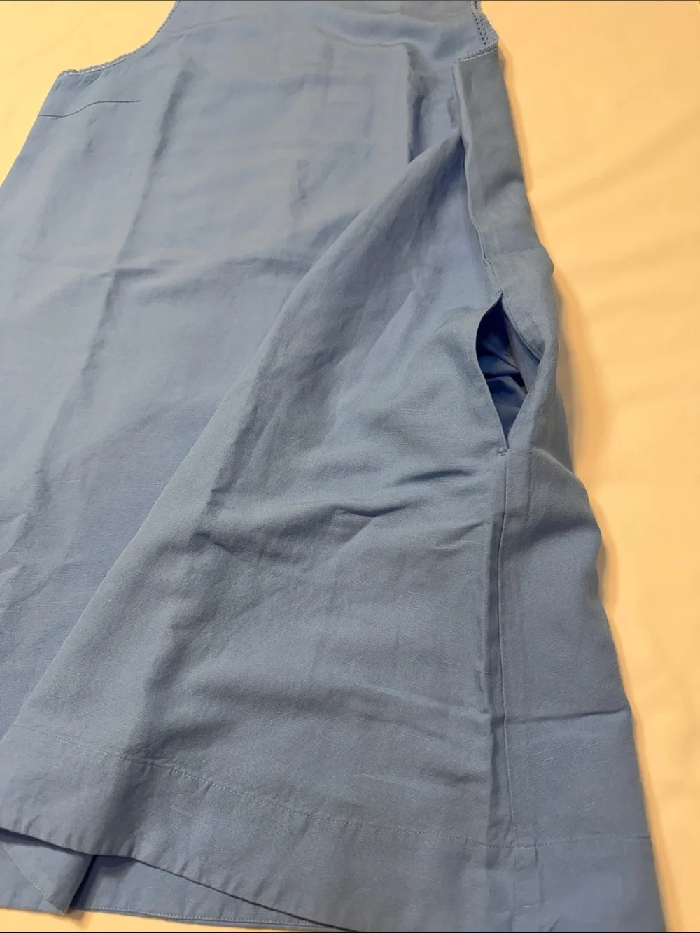 Uniqlo Blue Linen-Blend Mini Dress M NWT - Picture 7 of 8